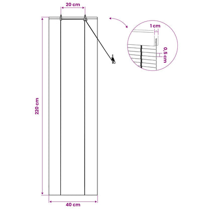 vidaXL Roller Blind Natural 40 x 220 cm Bamboo
