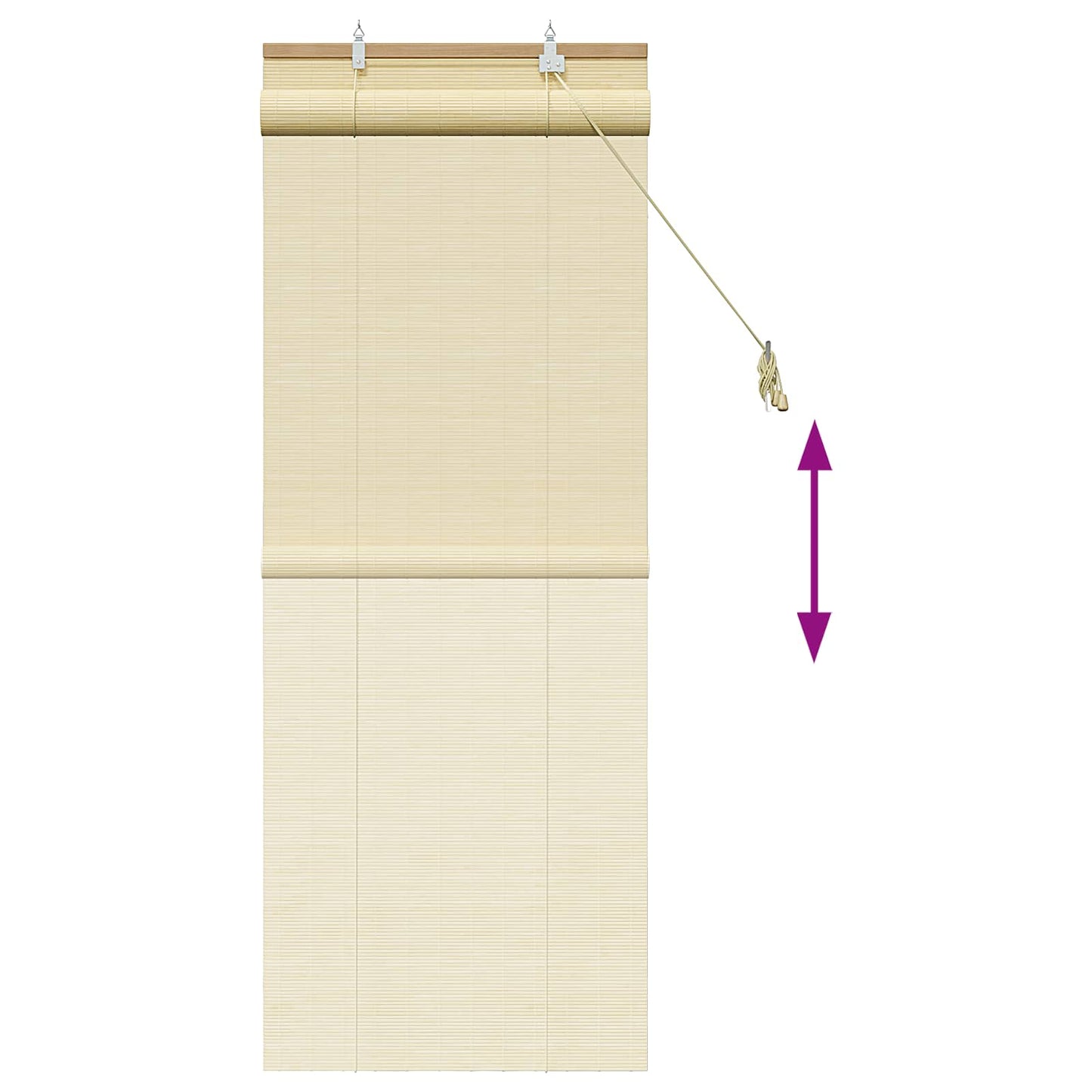 vidaXL Roller Blind Natural 50 x 160 cm Bamboo