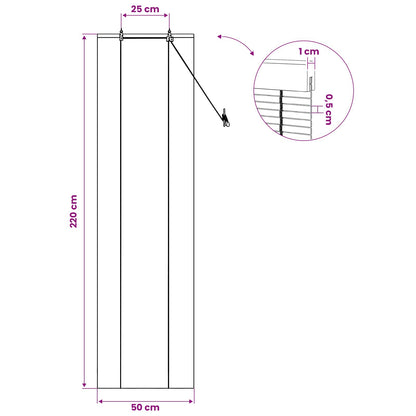 vidaXL Roller Blind Natural 50 x 220 cm Bamboo