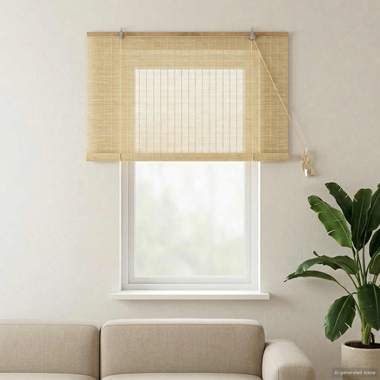 vidaXL Roller Blind Natural 130 x 160 cm Bamboo
