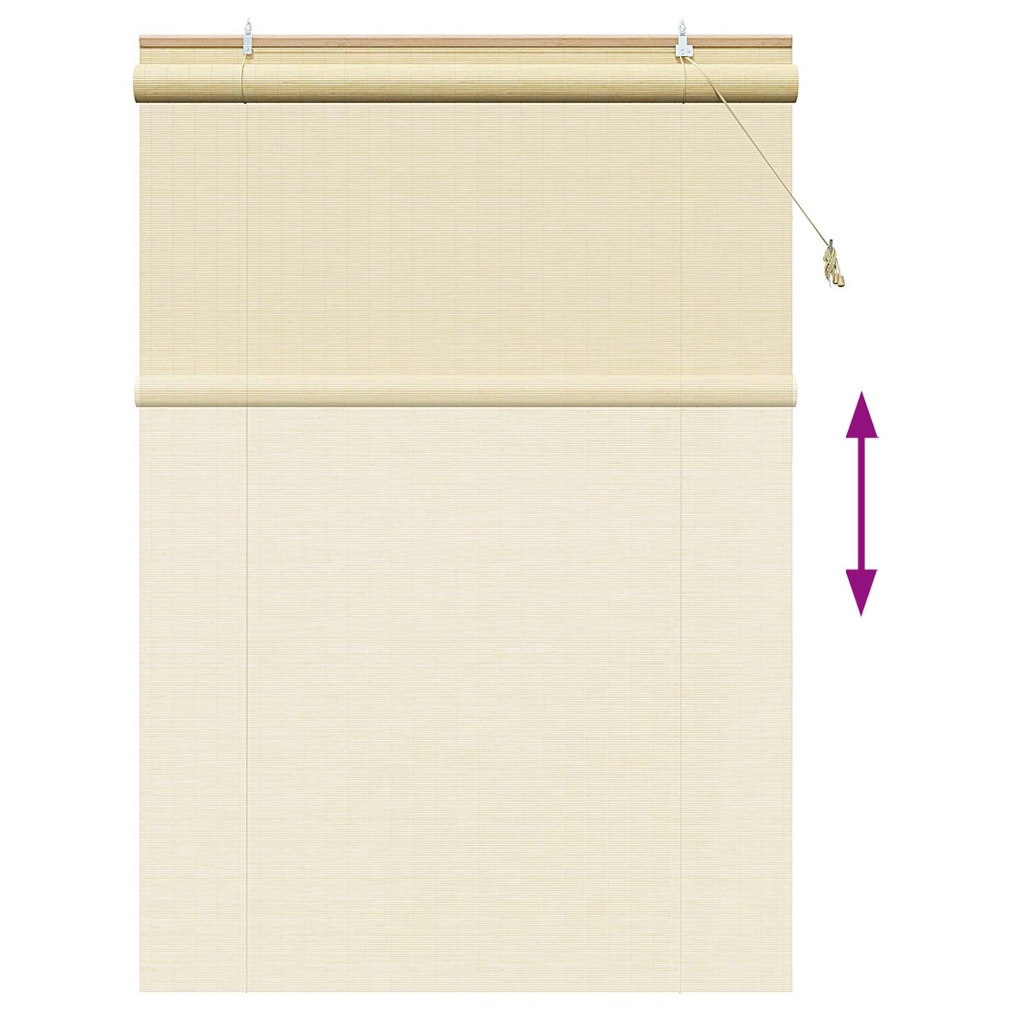 vidaXL Roller Blind Natural 160 x 220 cm Bamboo