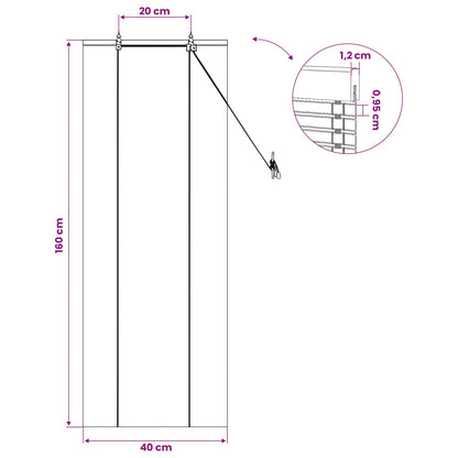vidaXL Roller Blind Natural and Brown 40 x 160 cm Bamboo