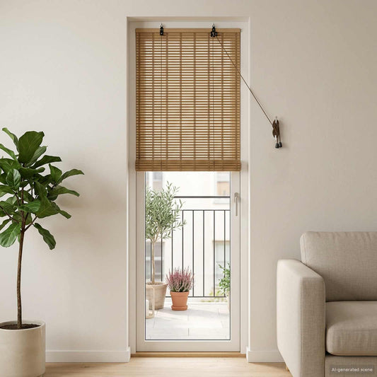 vidaXL Roller Blind Natural and Brown 40 x 220 cm Bamboo