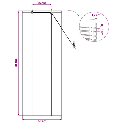 vidaXL Roller Blind Natural and Brown 50 x 160 cm Bamboo