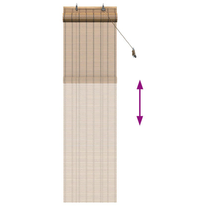 vidaXL Roller Blind Natural and Brown 50 x 220 cm Bamboo