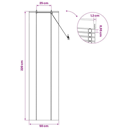 vidaXL Roller Blind Natural and Brown 50 x 220 cm Bamboo