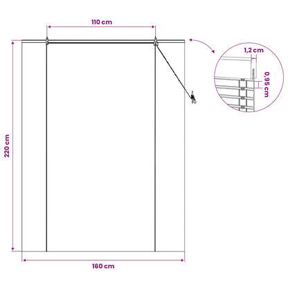 vidaXL Roller Blind Natural and Brown 160 x 220 cm Bamboo