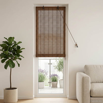 vidaXL Roller Blind Brown 40 x 220 cm Bamboo