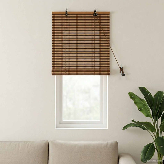 vidaXL Roller Blind Brown 50 x 160 cm Bamboo