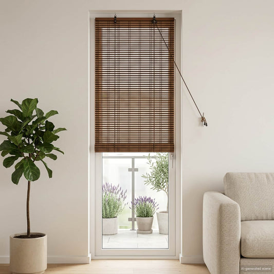 vidaXL Roller Blind Brown 50 x 220 cm Bamboo