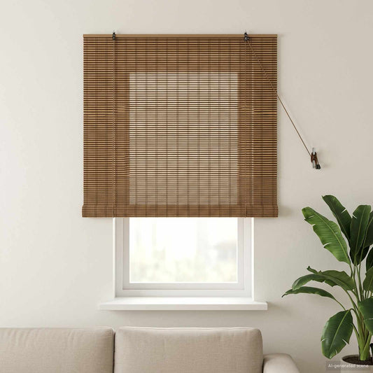 vidaXL Roller Blind Brown 160 x 160 cm Bamboo