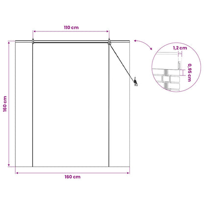 vidaXL Roller Blind Brown 160 x 160 cm Bamboo