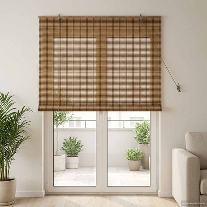 vidaXL Roller Blind Brown 160 x 220 cm Bamboo
