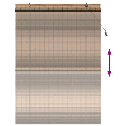 vidaXL Roller Blind Brown 160 x 220 cm Bamboo