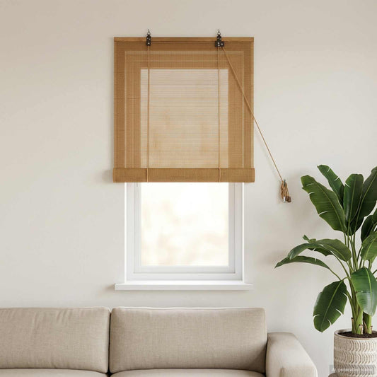 vidaXL Roller Blind Brown 50 x 160 cm Bamboo