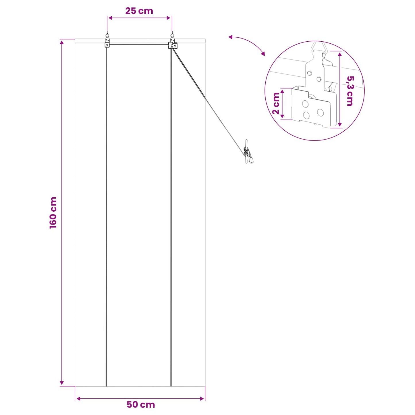 vidaXL Roller Blind Brown 50 x 160 cm Bamboo