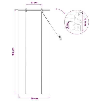 vidaXL Roller Blind Brown 60 x 160 cm Bamboo