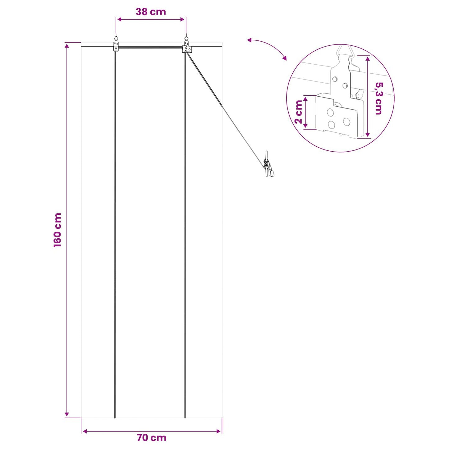 vidaXL Roller Blind Brown 70 x 160 cm Bamboo