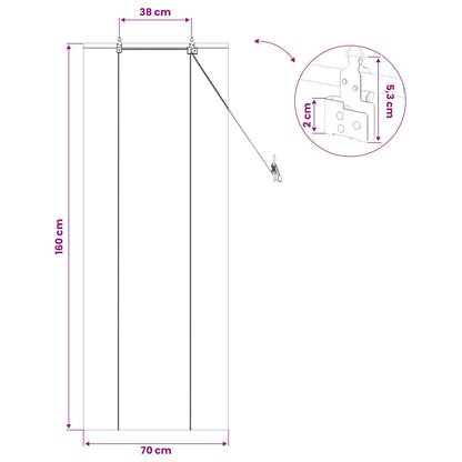 vidaXL Roller Blind Brown 70 x 160 cm Bamboo