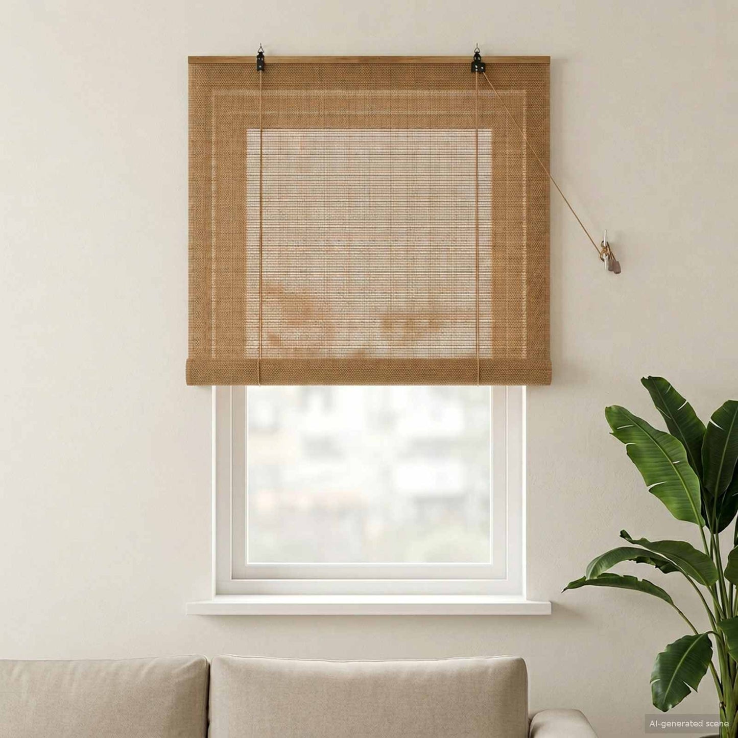 vidaXL Roller Blind Brown 80 x 160 cm Bamboo