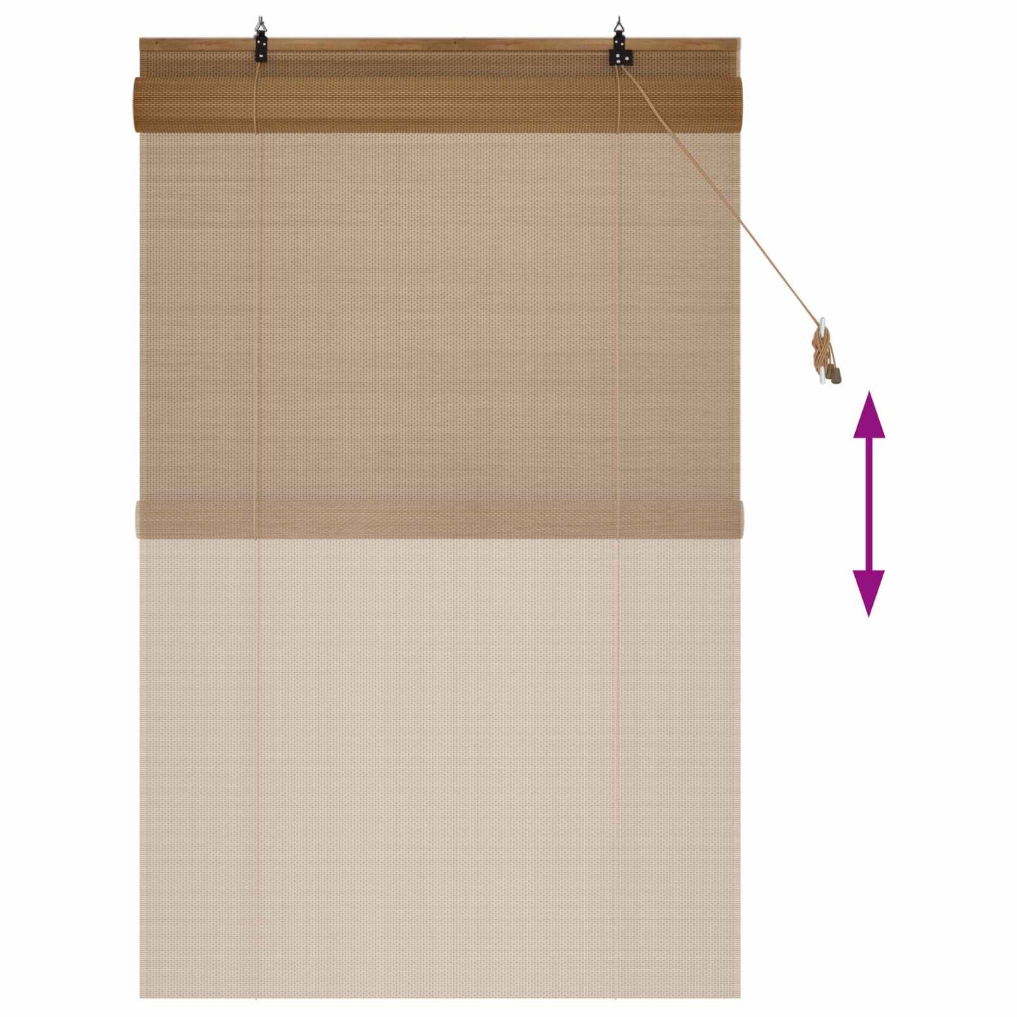 vidaXL Roller Blind Brown 80 x 160 cm Bamboo