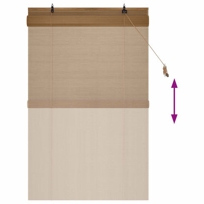 vidaXL Roller Blind Brown 90 x 160 cm Bamboo