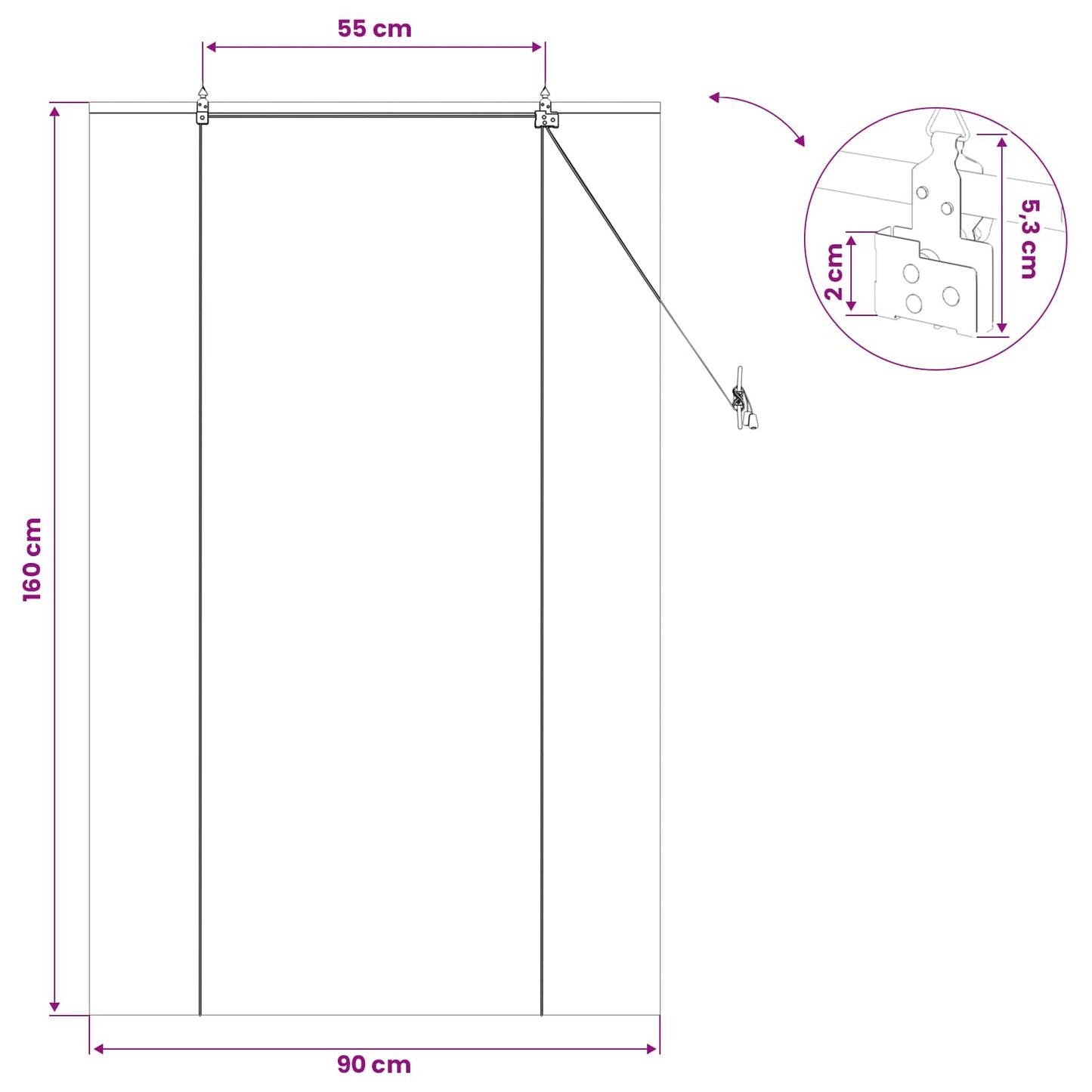 vidaXL Roller Blind Brown 90 x 160 cm Bamboo