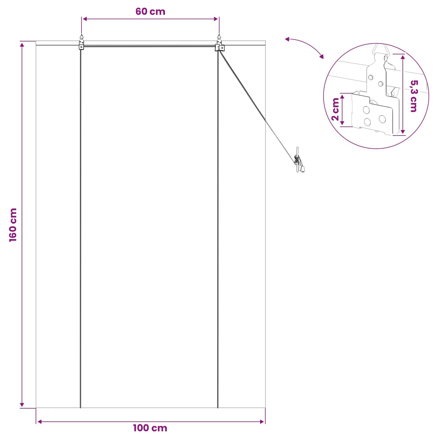 vidaXL Roller Blind Brown 100 x 160 cm Bamboo
