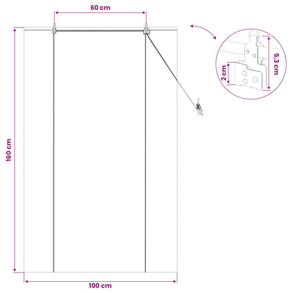 vidaXL Roller Blind Brown 100 x 160 cm Bamboo
