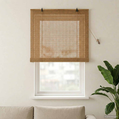 vidaXL Roller Blind Brown 110 x 160 cm Bamboo