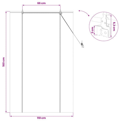 vidaXL Roller Blind Brown 110 x 160 cm Bamboo