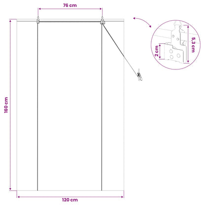 vidaXL Roller Blind Brown 120 x 160 cm Bamboo
