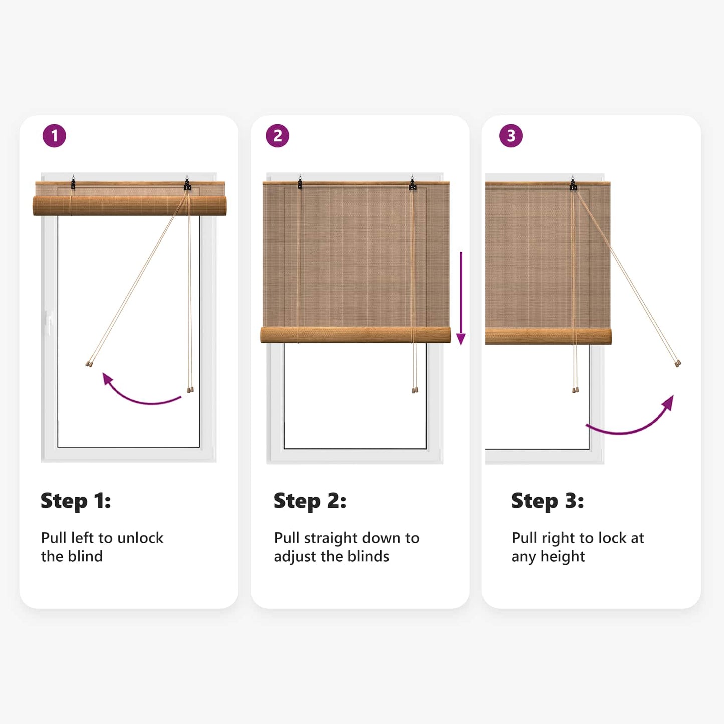 vidaXL Roller Blind Brown 130 x 160 cm Bamboo