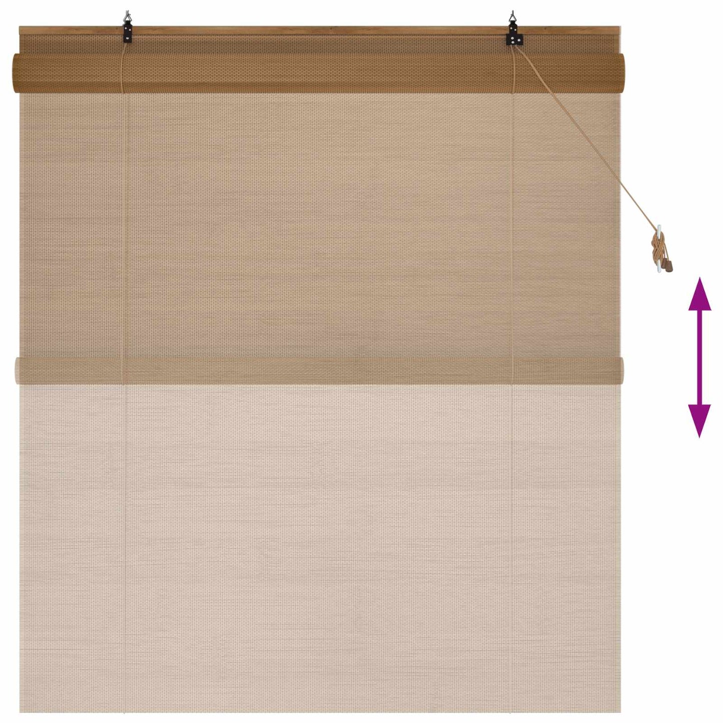 vidaXL Roller Blind Brown 130 x 160 cm Bamboo