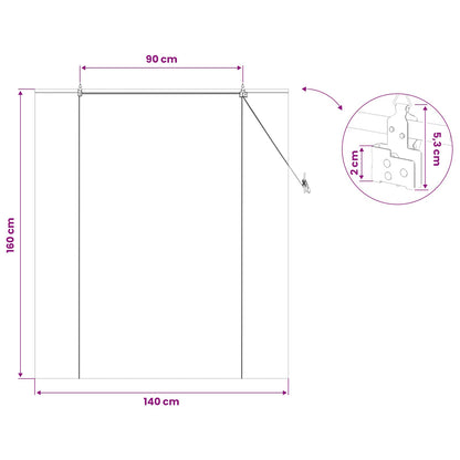 vidaXL Roller Blind Brown 140 x 160 cm Bamboo