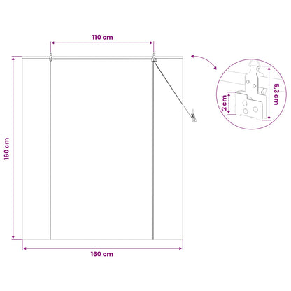 vidaXL Roller Blind Brown 160 x 160 cm Bamboo