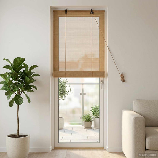 vidaXL Roller Blind Brown 40 x 220 cm Bamboo