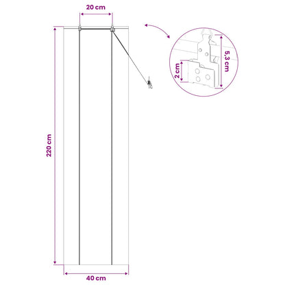vidaXL Roller Blind Brown 40 x 220 cm Bamboo