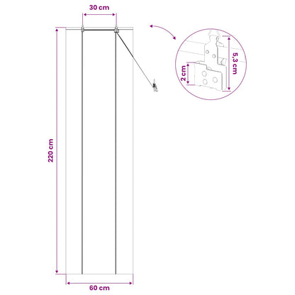 vidaXL Roller Blind Brown 60 x 220 cm Bamboo
