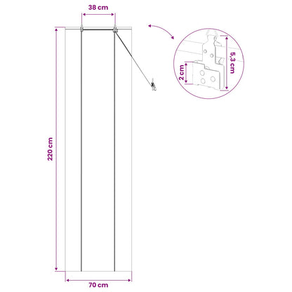vidaXL Roller Blind Brown 70 x 220 cm Bamboo