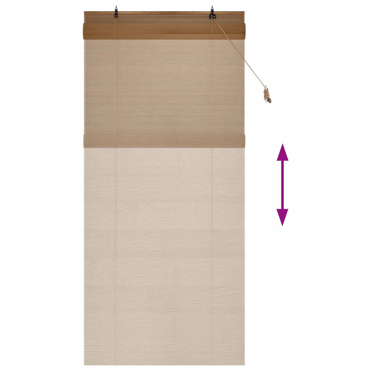 vidaXL Roller Blind Brown 90 x 220 cm Bamboo