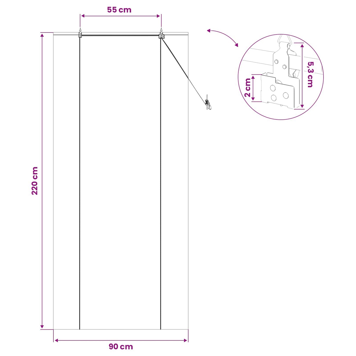 vidaXL Roller Blind Brown 90 x 220 cm Bamboo