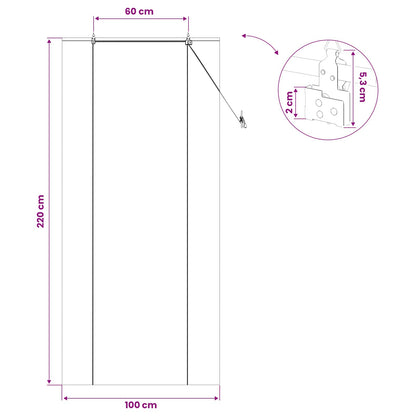 vidaXL Roller Blind Brown 100 x 220 cm Bamboo