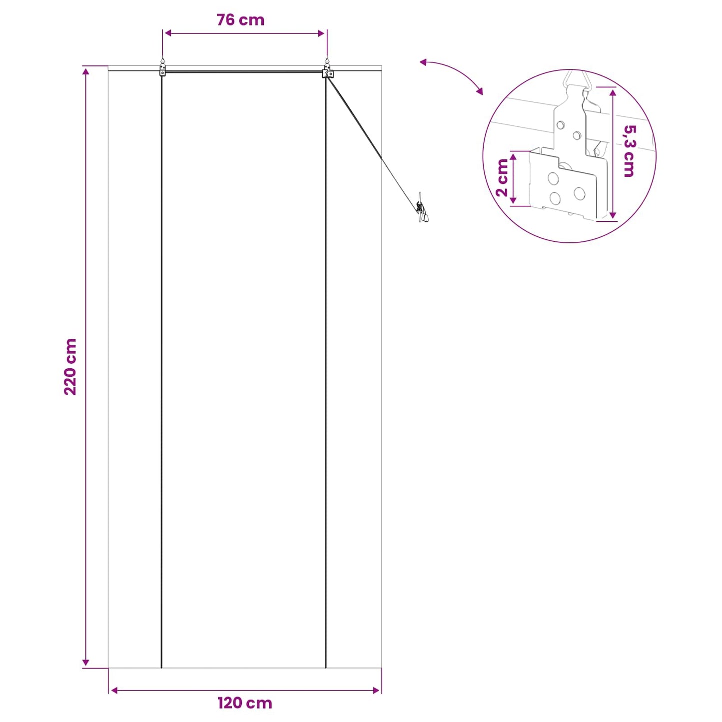 vidaXL Roller Blind Brown 120 x 220 cm Bamboo
