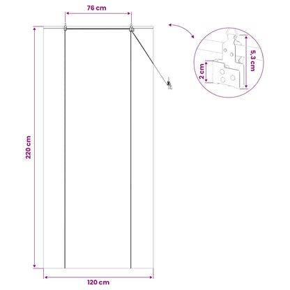vidaXL Roller Blind Brown 120 x 220 cm Bamboo