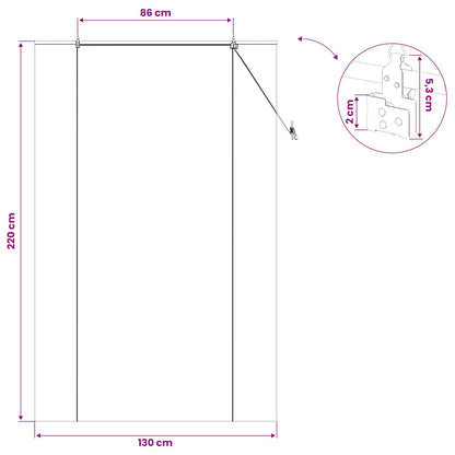 vidaXL Roller Blind Brown 130 x 220 cm Bamboo
