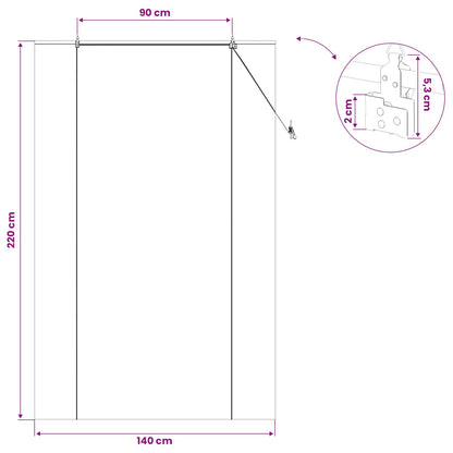 vidaXL Roller Blind Brown 140 x 220 cm Bamboo