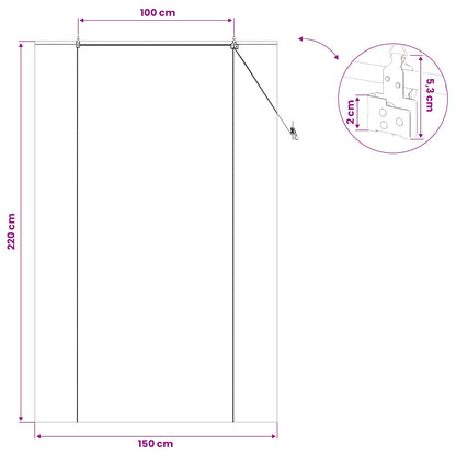 vidaXL Roller Blind Brown 150 x 220 cm Bamboo