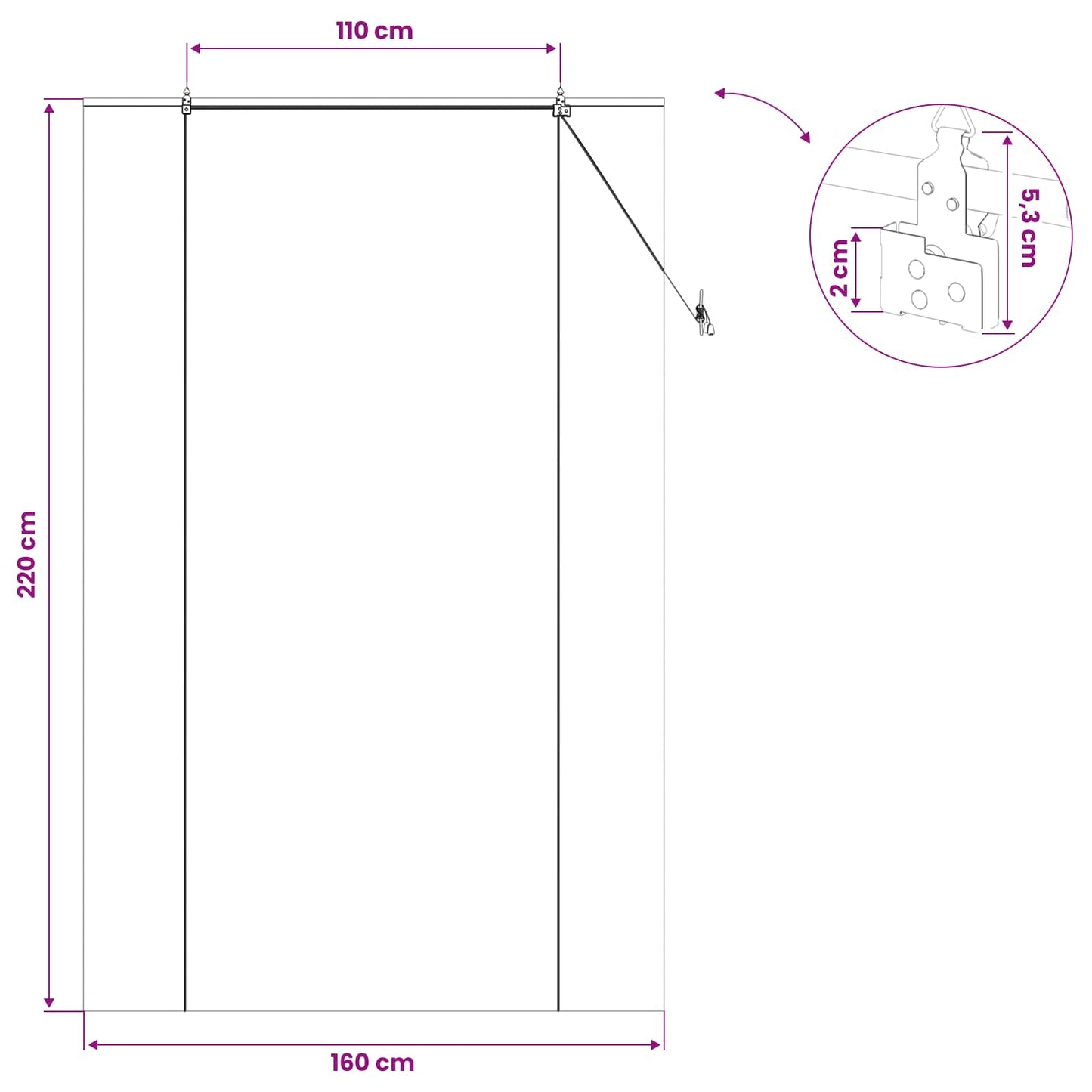 vidaXL Roller Blind Brown 160 x 220 cm Bamboo