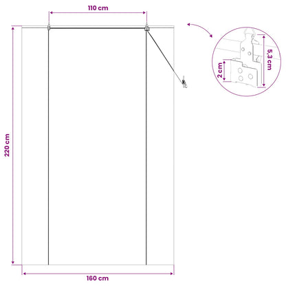 vidaXL Roller Blind Brown 160 x 220 cm Bamboo